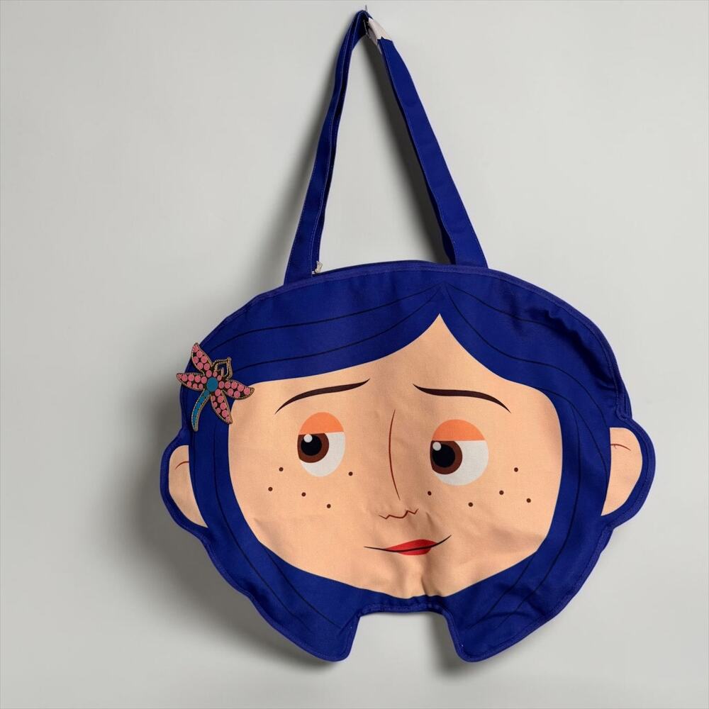 Loungefly Coraline Cosplay Oversized Canvas Tote Bag Black Cat NWT